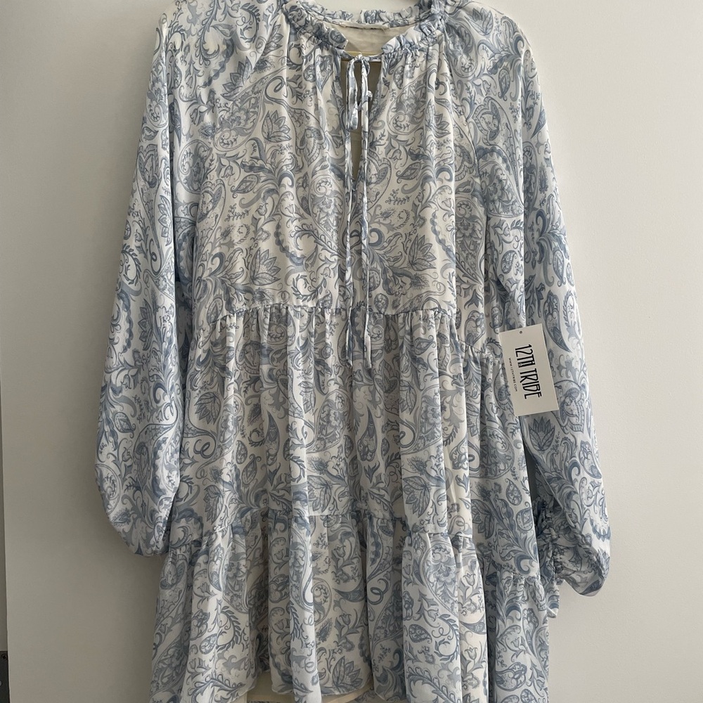 Blue floral dress